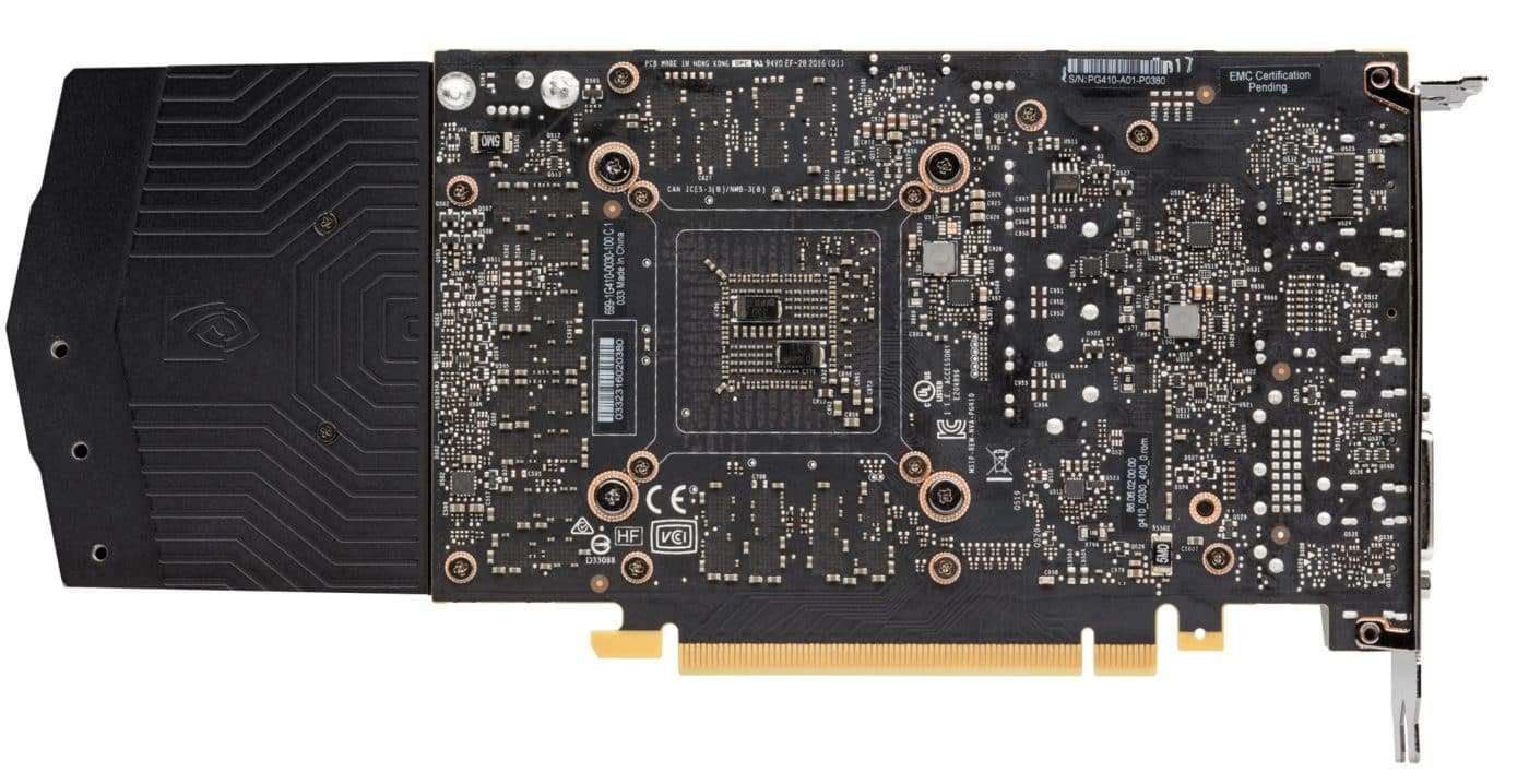 GTX 1060 Rear Founder's Edition GTX 1060 Rear Founder's Edition