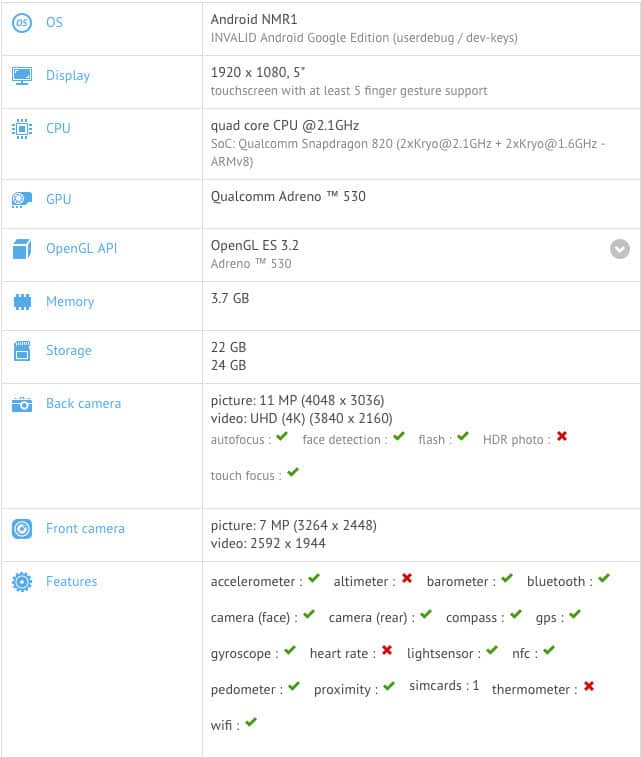 HTC Nexus Sailfish Specifications Leaked Through GFXBench
