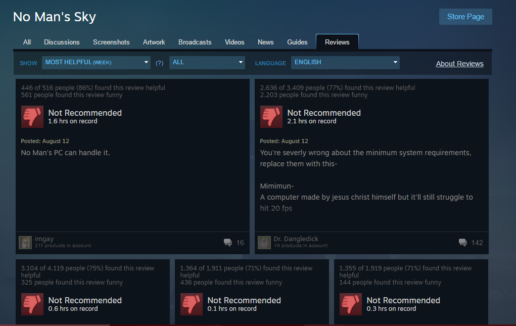 No Man's Sky is Having Major Issues on PC, Community Isn't Happy