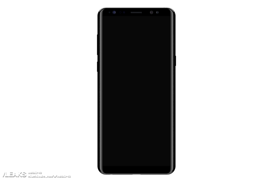 galaxy note8 front black
