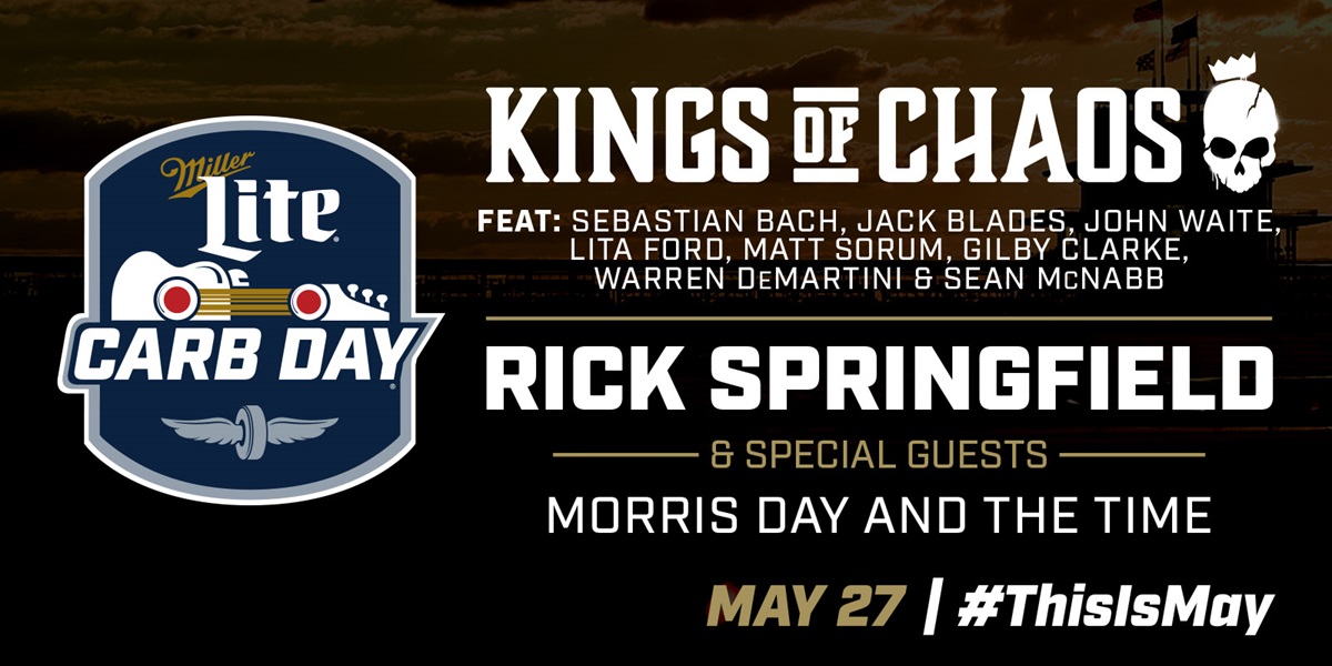 Rick Springfield to Headline Carb Day Concert With Kings of Chaos, Rick Springfield