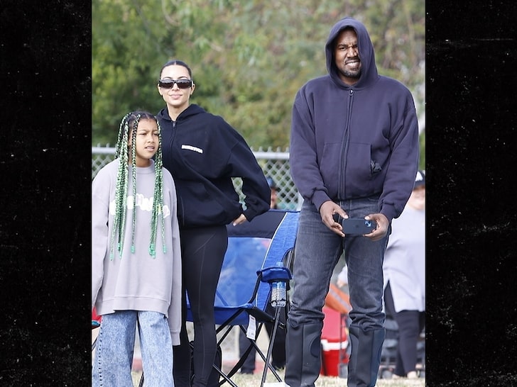 Kanye West, Kim Kardashian Goes to Child Saint’s Soccer Match Together