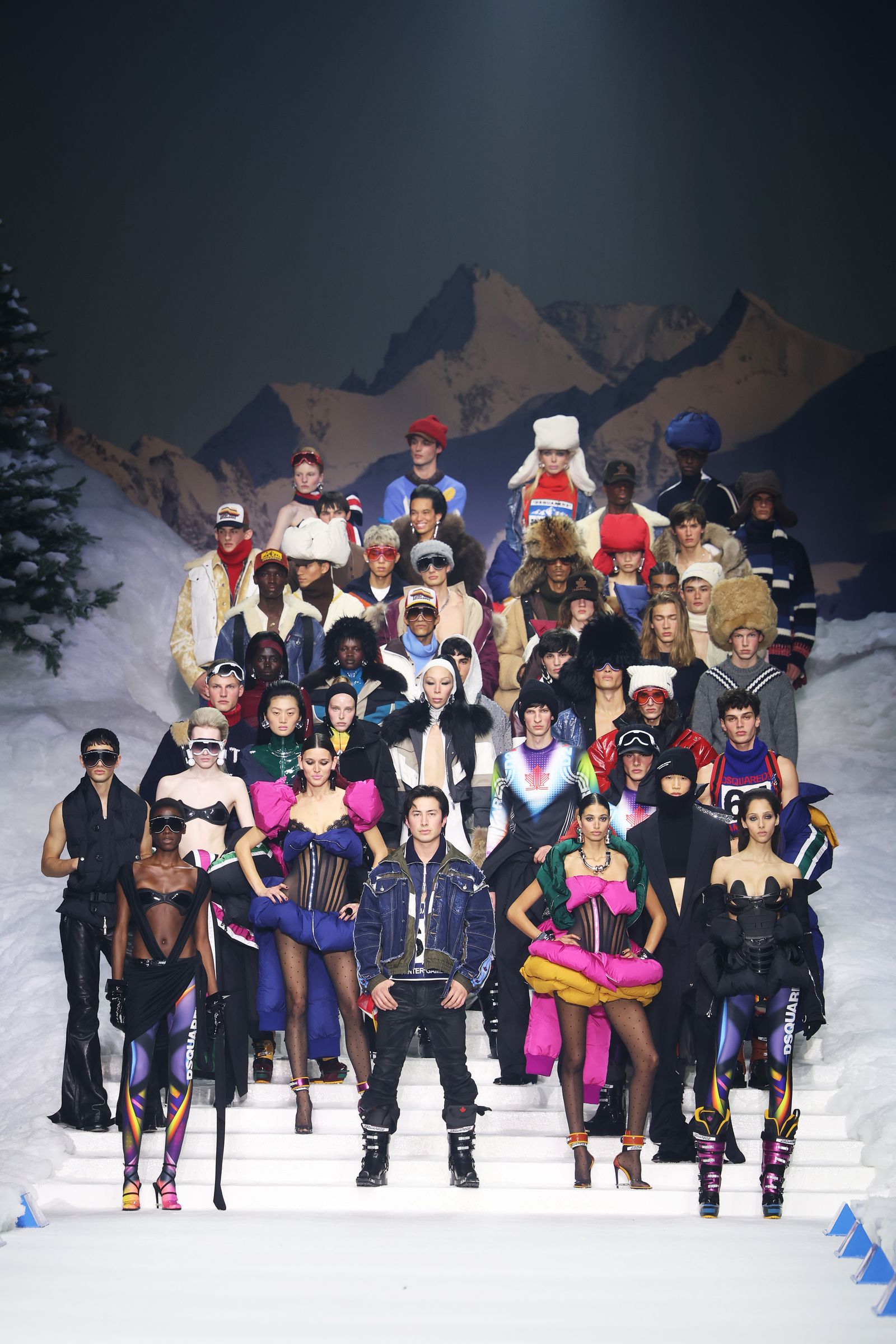 What Hudson Williams' Ice-Skate Boots On A Snowy Runway Reveal About Fashion's Future