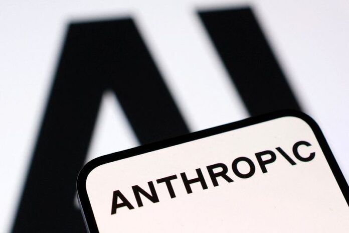 Illustration shows Anthropic logo